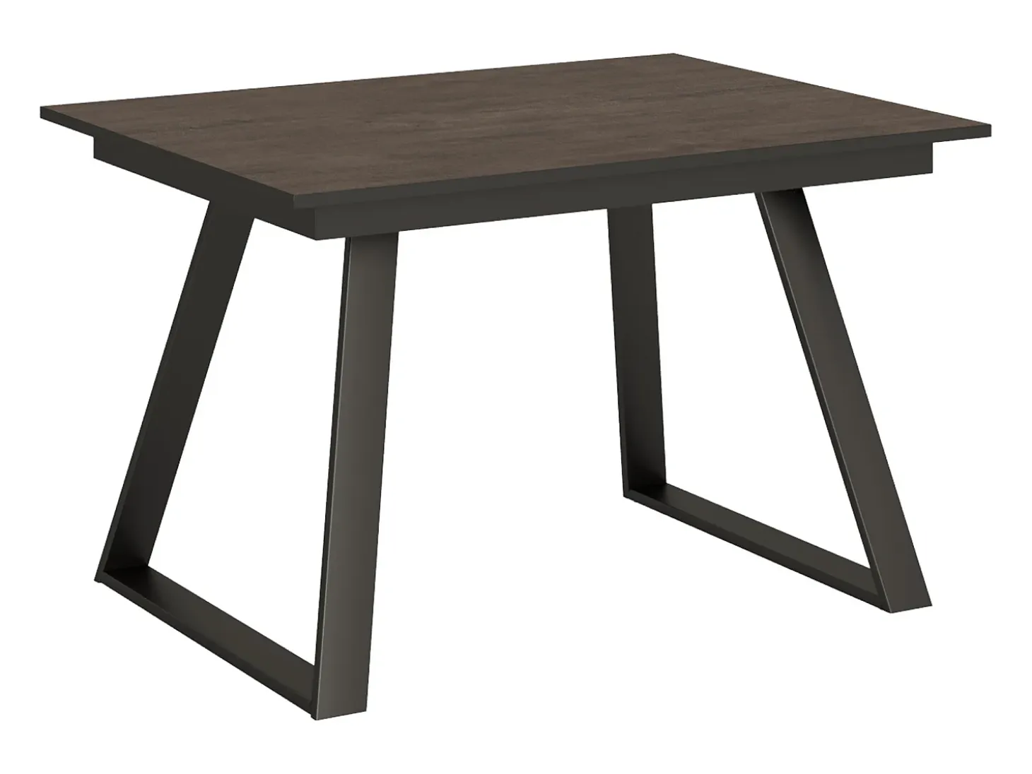 Mesa extensible 90x120/180 cm Bernadette Nogal estructura Antracita