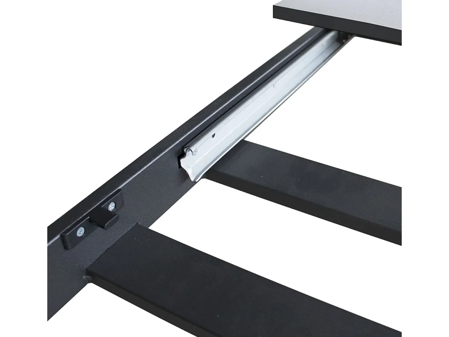 Mesa extensible 90x120/180 cm Bernadette Cemento estructura Antracita