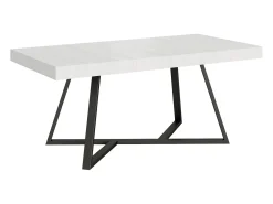 Mesa extensible 200/304x90 cm Booster efecto madera fresno blanco patas antracita
