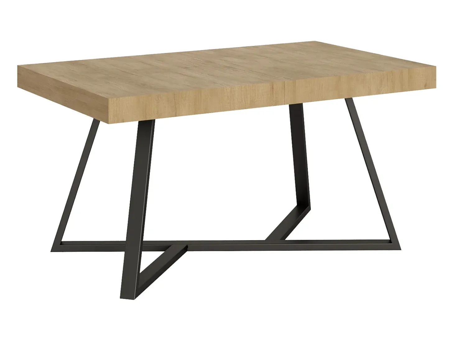 Mesa extensible 160/264x90 cm Booster roble natural patas antracita