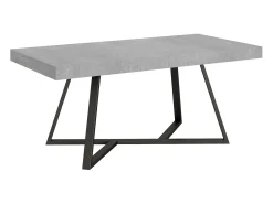 Mesa extensible 200/304x90 cm Booster efecto cemento patas antracita