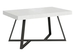 Mesa extensible 140/400x90 cm Booster fresno blanco patas antracita