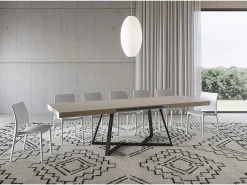 Mesa extensible 200/460x90 cm Booster cachemira patas antracita