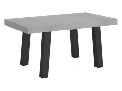Mesa extensible 90x160/420 cm Bridge Cemento estructura Antracita