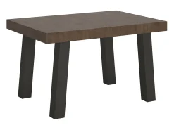 Mesa extensible 90x140/244 cm Bridge Nogal estructura Antracita