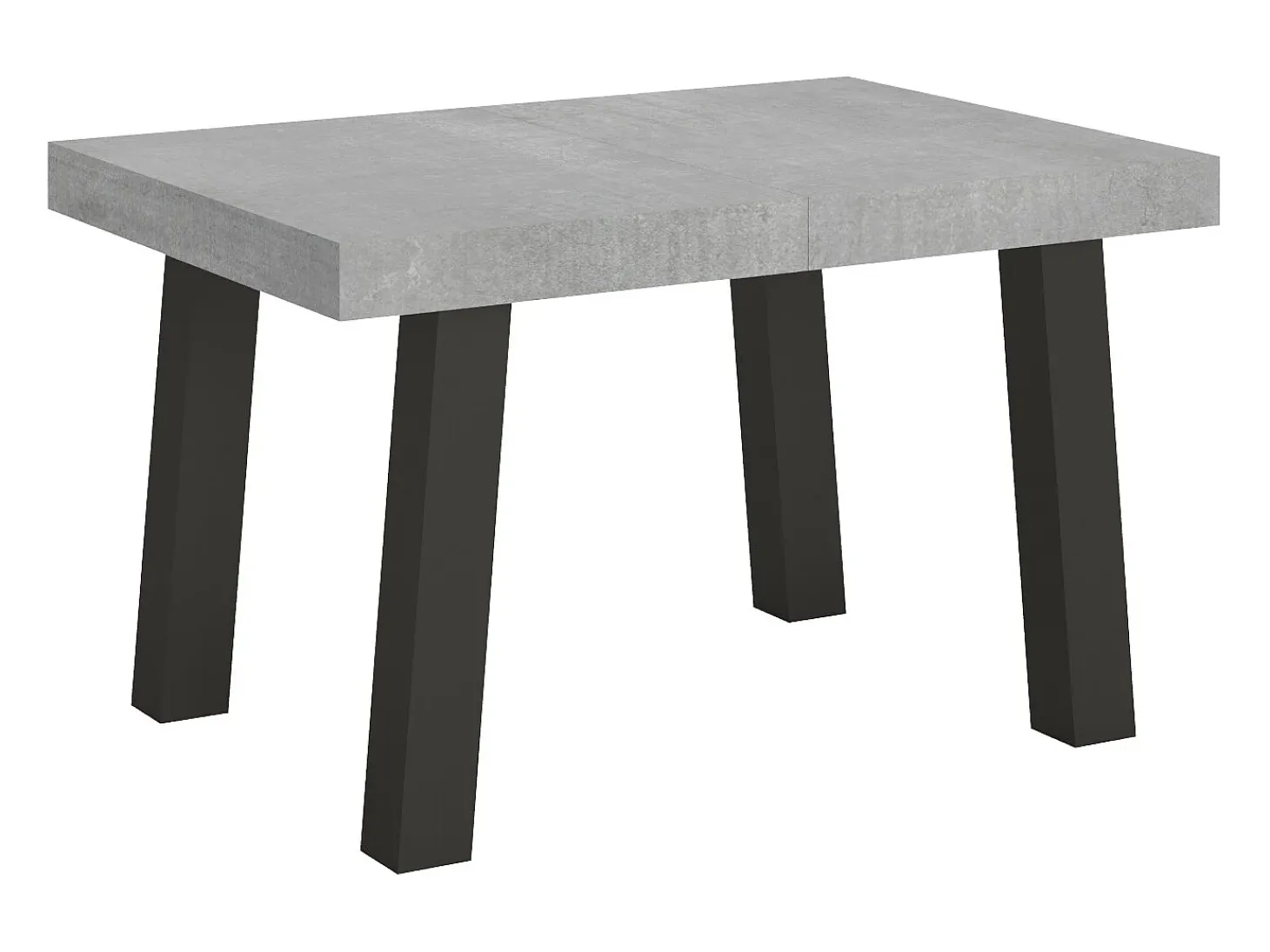 Mesa extensible 90x140/244 cm Bridge Cemento estructura Antracita