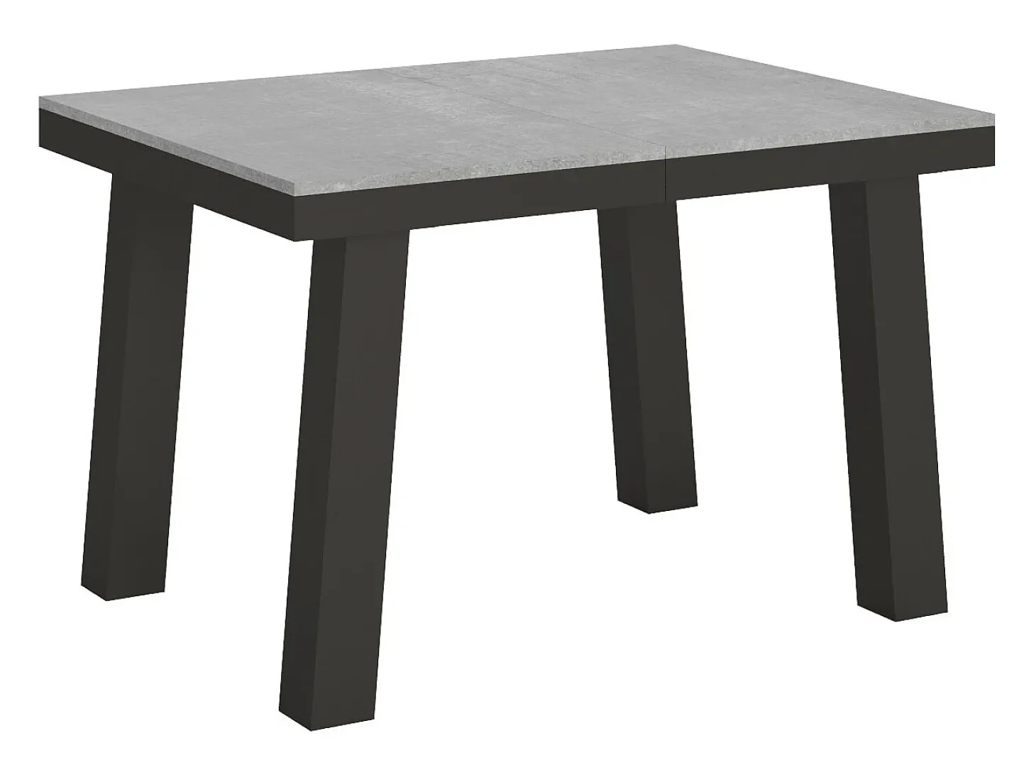 Mesa extensible 90x120/224 cm Bridge Evolution Cemento estructura Antracita