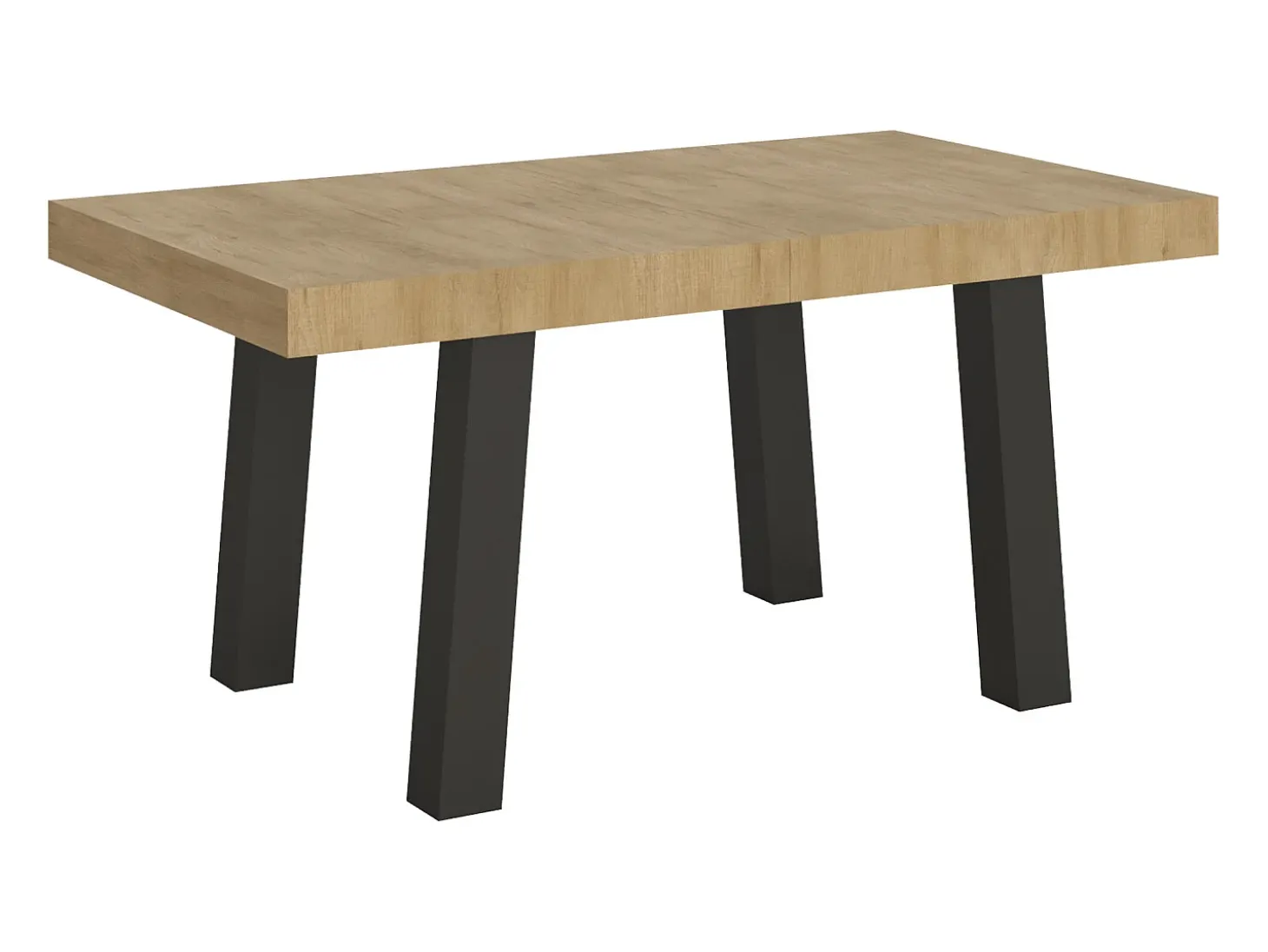 Mesa extensible 90x160/264 cm Bridge Roble Natural estructura Antracita