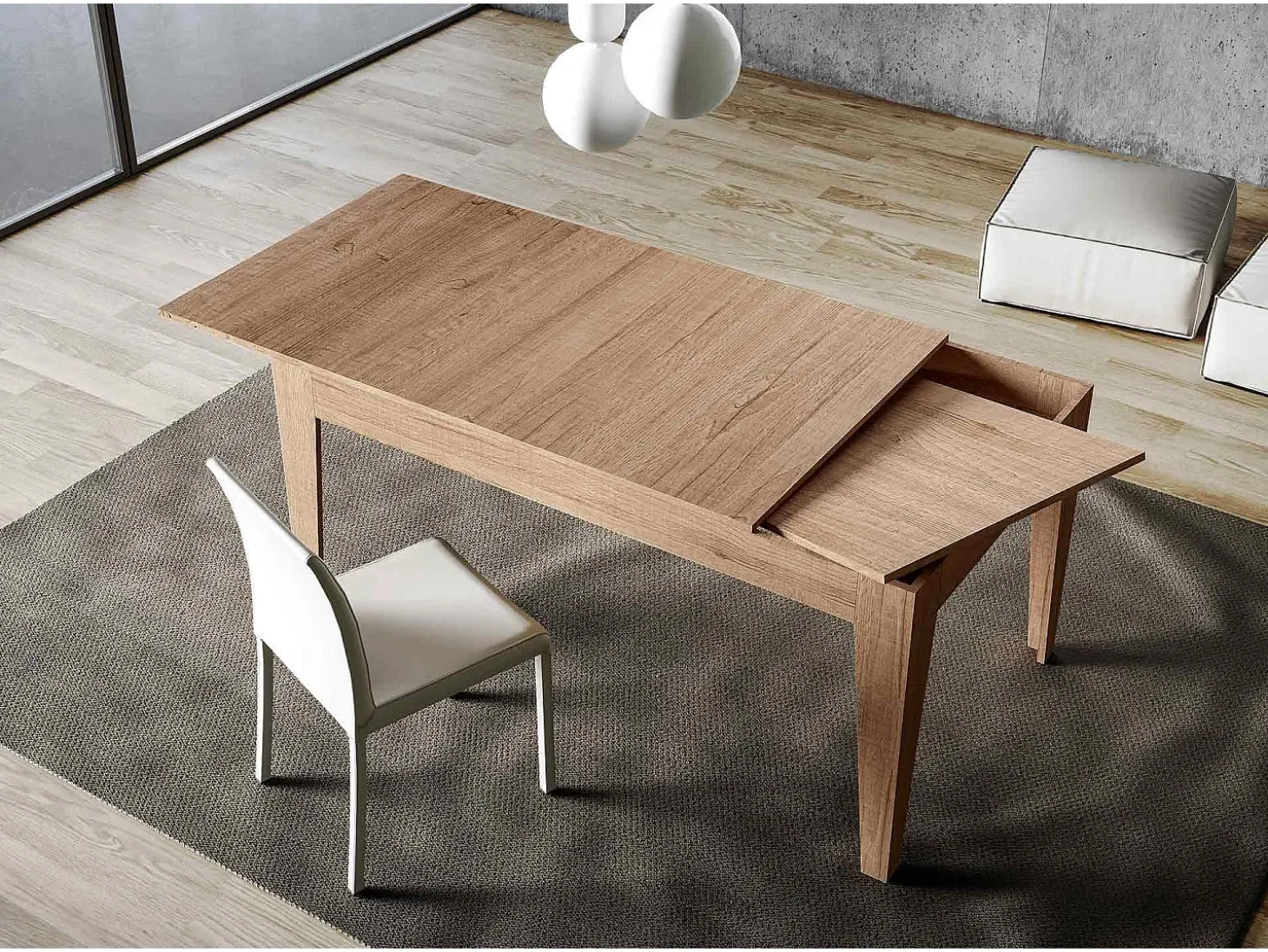 Mesa extensible 90x120/180 cm Cico Roble Natural