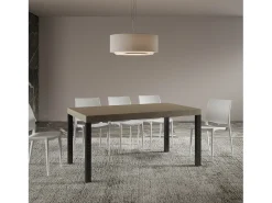 Mesa extensible 160/420x90 cm Everyday gris paloma patas antracita