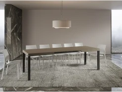 Mesa extensible 160/420x90 cm Everyday gris paloma patas antracita