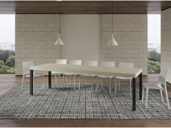Mesa extensible 90x200/460 cm Everyday Premium cachemira patas antracita