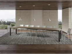 Mesa extensible 90x200/460 cm Everyday gris paloma patas antracita