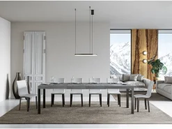 Mesa extensible 180/284x90 cm Everyday Premium cemento patas antracita