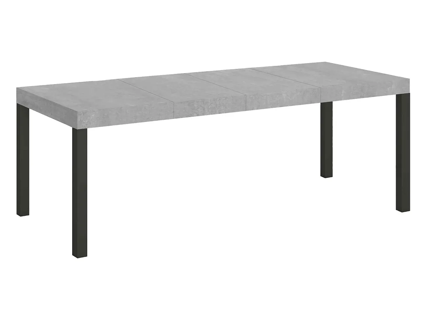Mesa extensible 180/284x90 cm Everyday Premium cemento patas antracita