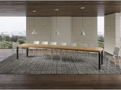 Mesa extensible 90x180/440 cm Everyday Premium Roble Natural estructura Antracita