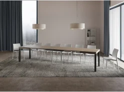 Mesa extensible 140/400x90 cm Everyday gris paloma patas antracita