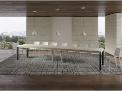 Mesa extensible 90x160/420 cm Everyday Premium cachemira patas antracita
