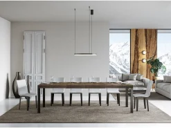 Mesa extensible 90x200/460 cm Everyday Premium Nogal estructura Antracita