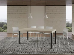 Mesa extensible 180/284x90 cm Everyday cachemira patas antracita