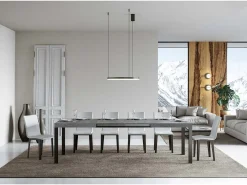 Mesa extensible 180/284x90 cm Everyday cemento patas antracita