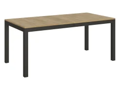 Mesa extensible 180/440x90 cm Everyday Evolution roble natural estructura et patas antracita