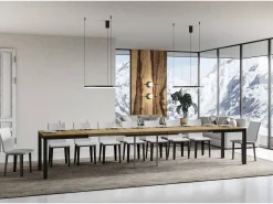 Mesa extensible 180/440x90 cm Everyday Evolution roble natural estructura et patas antracita