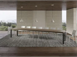 Mesa extensible 90x160/420 cm Everyday Premium gris paloma patas antracita