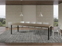 Mesa extensible 90x160/420 cm Everyday Premium gris paloma patas antracita