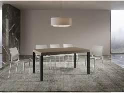 Mesa extensible 90x160/420 cm Everyday Premium gris paloma patas antracita