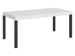 Mesa extensible 200/304x90 cm Everyday fresno blanco patas antracita
