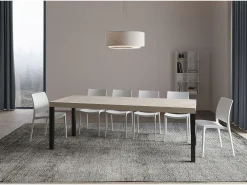 Mesa extensible 90x140/244 cm Everyday Premium cachemira patas antracita