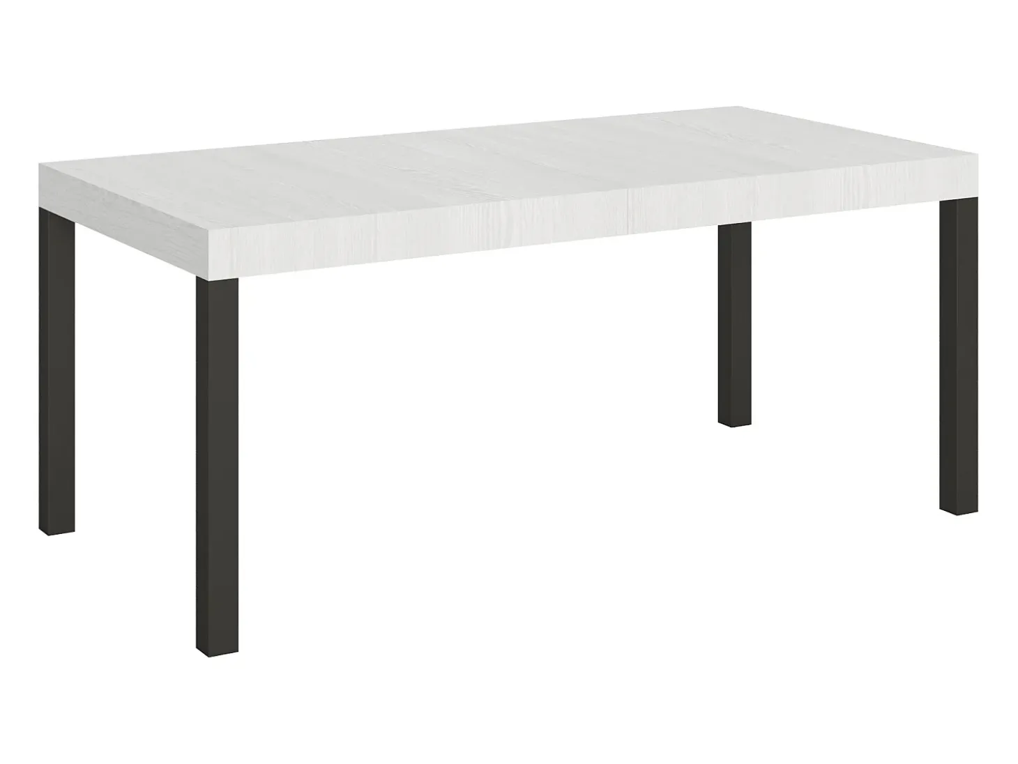 Mesa extensible 200/460x90 cm Everyday fresno blanco patas antracita