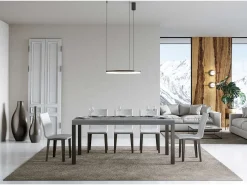 Mesa extensible 180/440x90 cm Everyday cemento patas antracita