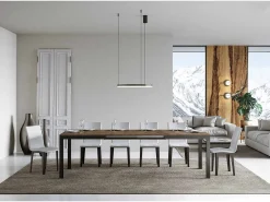 Mesa extensible 180/284x90 cm Everyday Evolution nogal estructura et patas antracita
