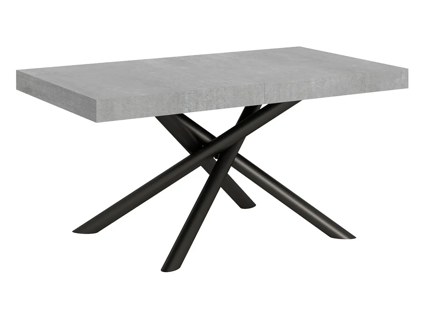 Mesa extensible 90x160/264 cm Famas Cemento estructura Antracita