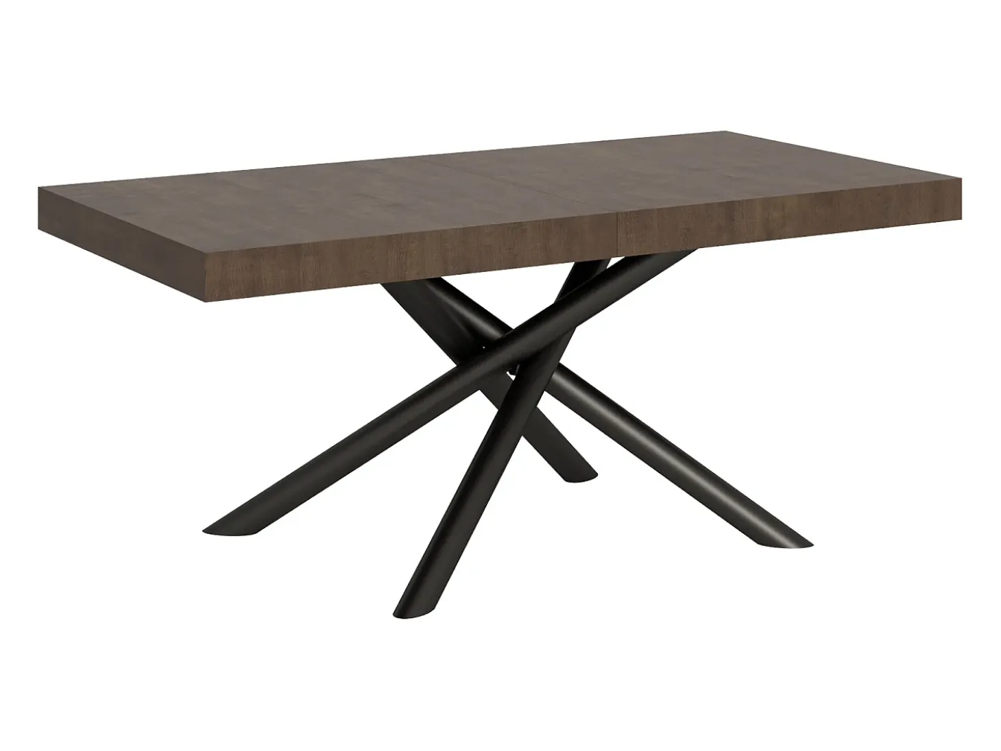 Mesa extensible 90x200/304 cm Famas Nogal estructura Antracita