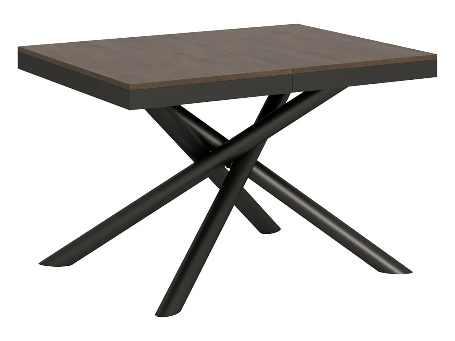 Mesa extensible 90x120/224 cm Famas Evolution Nogal estructura Antracita