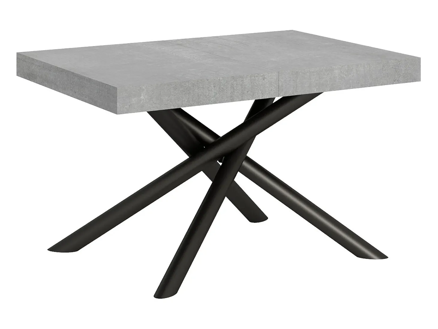 Mesa extensible 90x140/244 cm Famas Cemento estructura Antracita