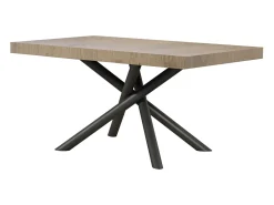 Mesa extensible 90x140/400 cm Famas Premium Roble Natural estructura Antracita