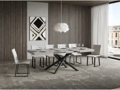 Mesa extensible 90x120/380 cm Famas Cachemira patas Antracita