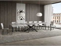 Mesa extensible 90x120/380 cm Famas Cachemira patas Antracita