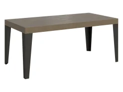 Mesa extensible 90x200/304 cm Flame gris paloma patas antracita