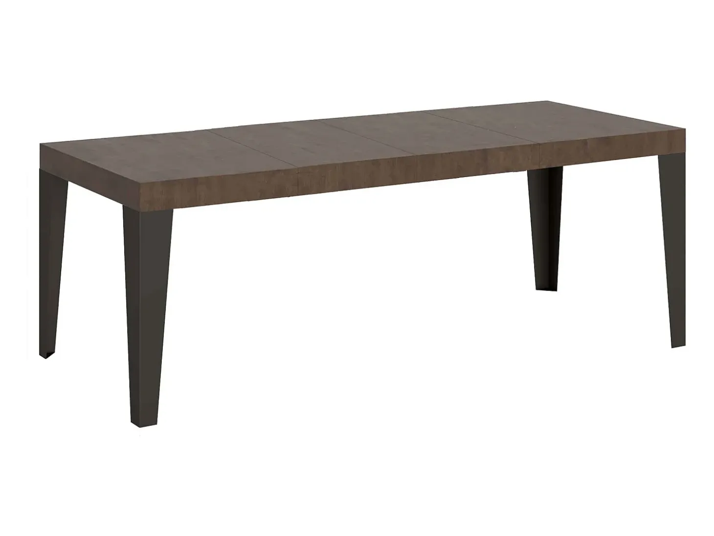 Mesa extensible 180/284x90 cm Flame Premium nogal patas antracita