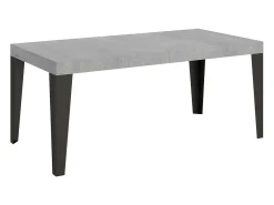 Mesa extensible 180/284x90 cm Flame cemento patas antracita