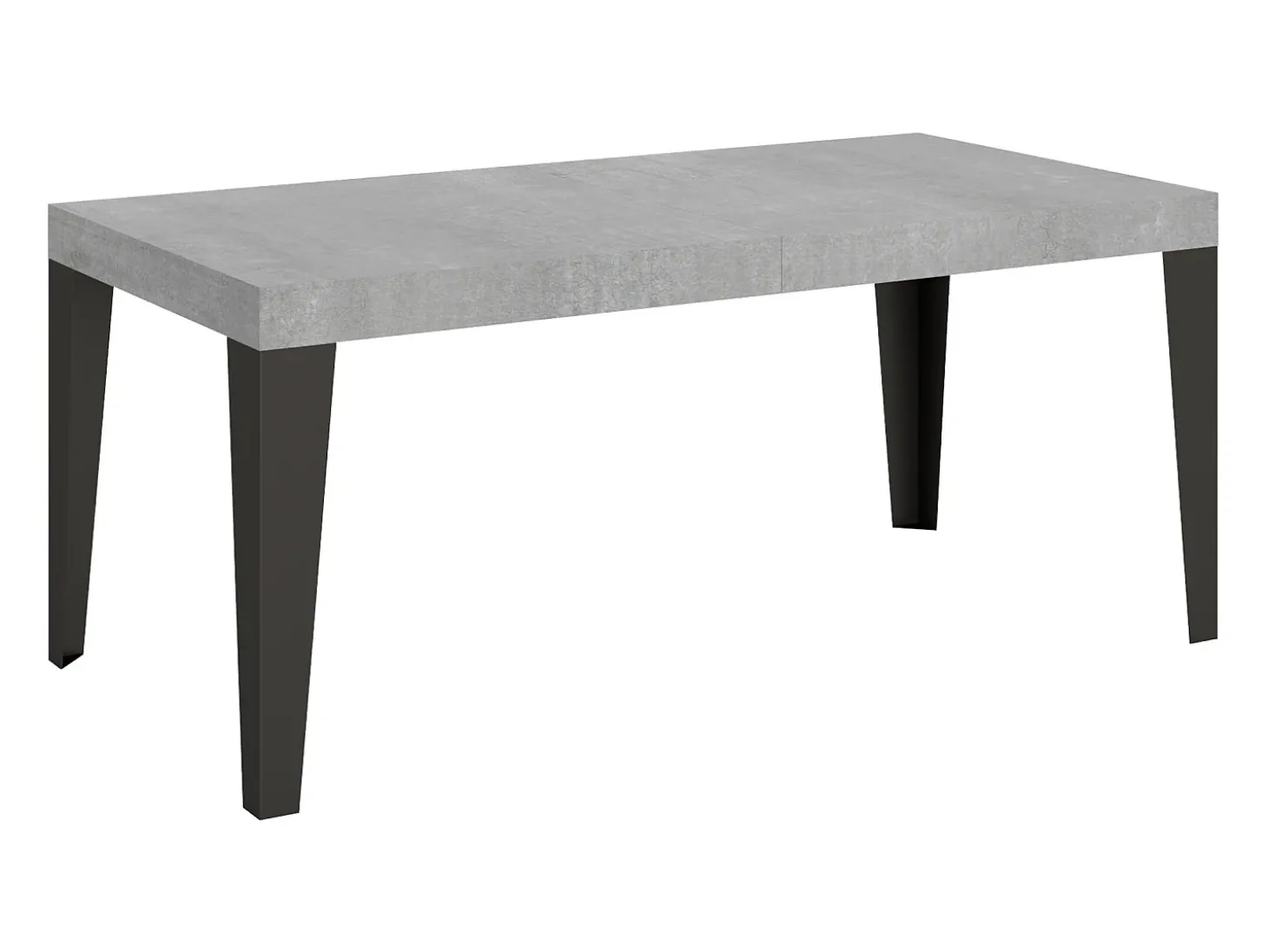 Mesa extensible 180/284x90 cm Flame cemento patas antracita
