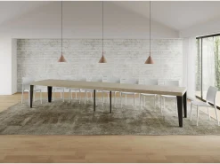 Mesa extensible 90x180/440 cm Flame Premium Cachemira patas antracita