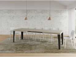 Mesa extensible 180/284x90 cm Flame cachemira patas antracita