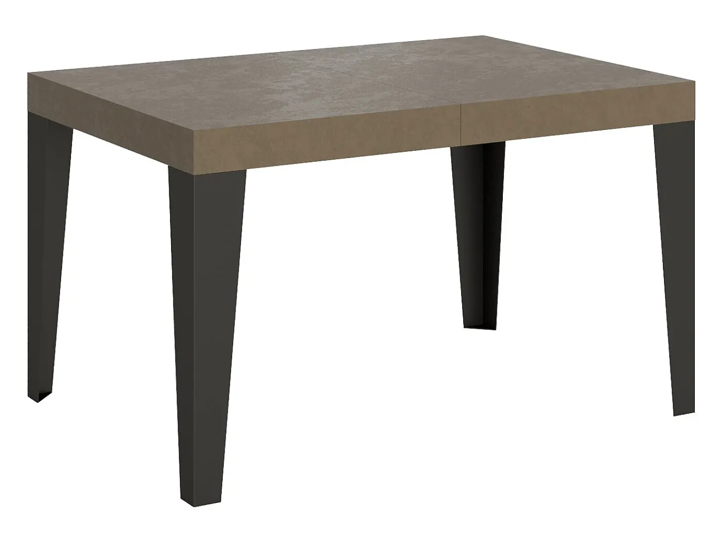Mesa extensible 80x120/204 cm Flame Gris Paloma estructura Antracita