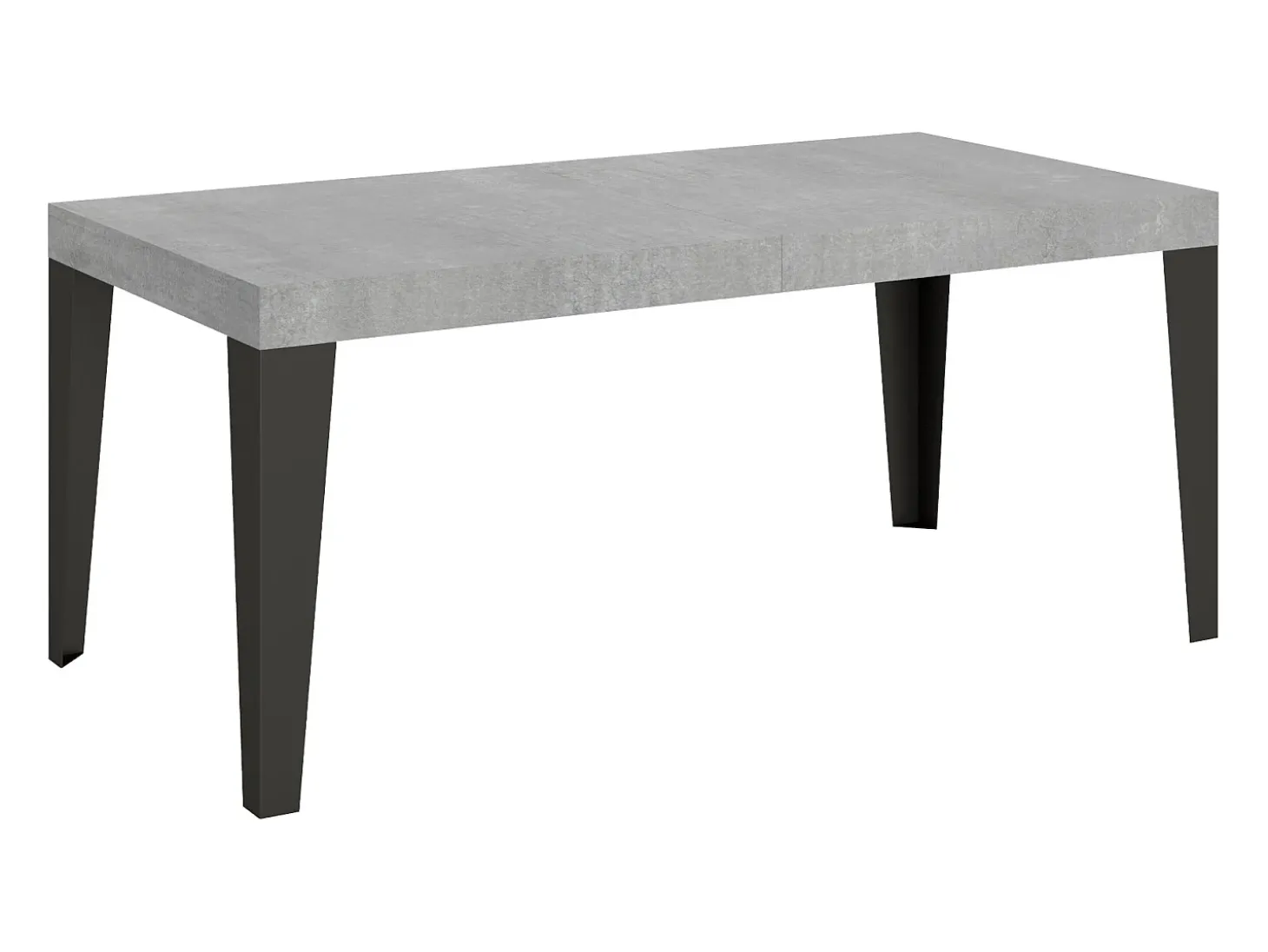 Mesa extensible 200/460x90 cm Flame cemento patas antracita